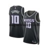 Maglia NBA Sacramento Kings Domantas Sabonis 10 Jordan Statement Edition 2022-2023 Nero Swingman - Uomo